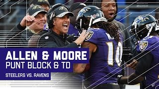 Ravens Block the Punt & Return It for a Huge TD! | Steelers vs. Ravens | NFL