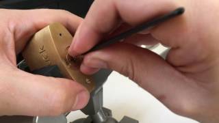 (063) Unusual 15 Pin Roebuck 60mm Cross Key Padlock Picked and Raked (eventually!)