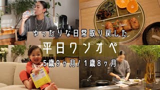 【平日Vlog】ゆったりな日常を取り戻した5歳1歳との平日【2人育児】