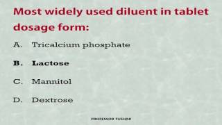 Multiple choice questions (MCQ) in Pharmaceutics; No: 111 to 115