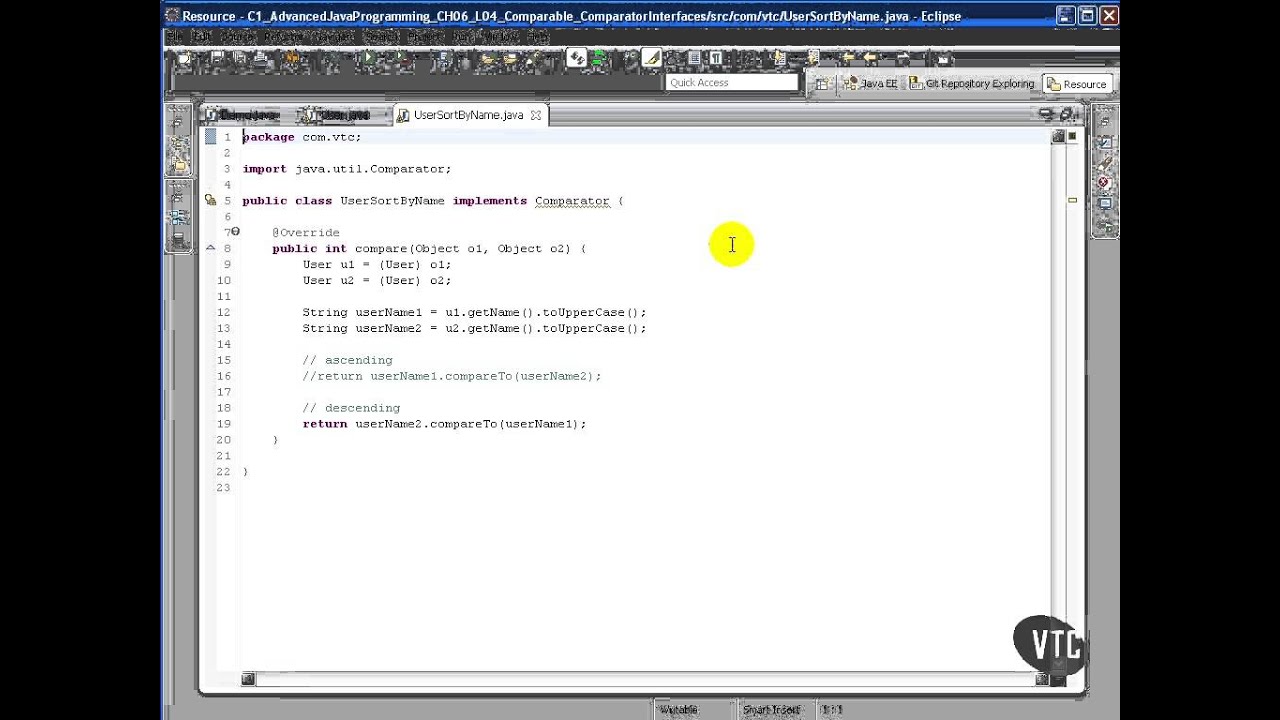 Advanced Java Tutorial - The Comparable & Comparator Interfaces - YouTube