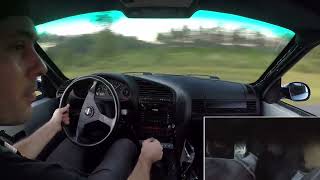 BMW E36 Onboard and Footcam Drifting with E46 \u0026 Z32