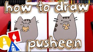 How To Draw The Pusheen Cat Eating A Cookie *GIVEAWAY*