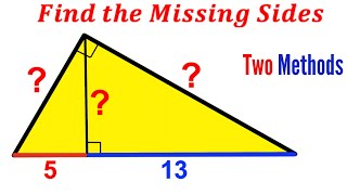 Can you find all the missing side lengths? | (Euclid's Theorem) |#math #maths | #geometry