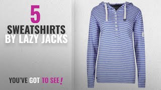 Top 10 Lazy Jacks Sweatshirts [2018]: Lazy Jacks Stripe Hoody - Bluebell