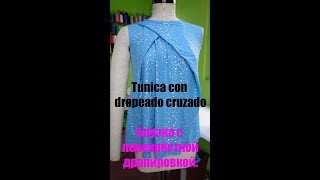 Tunica con drapeado cruzado