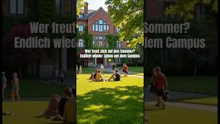 Freut ihr euch auf den Sommer? Leben auf dem Campus erwacht. #studentlife #funny #studymotivation