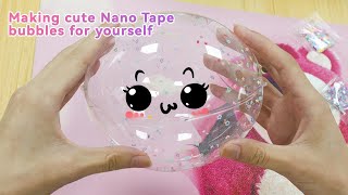 Rismise Nano Tape Bubbles with Glitter Double Sided Tape Magic Plastic Bubble Nano Tape