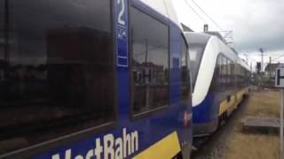 Ausfahrt einer VT648-098 Der Nordwestbahn aus Oldenburg HBF