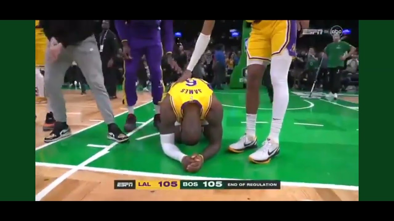 Lebron James Upset After NO Foul Call On Clear Foul By Tatum Celtics Vs ...