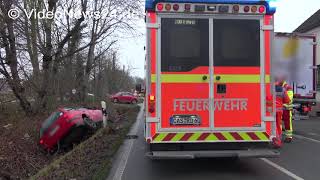 05.12.2017 - VN24 - Frontal-Unfall zwischen PKW und LKW in Castrop - vier Verletzte