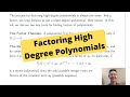 Factoring Using the Rational Root and Factor Theorems