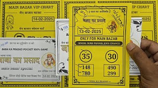 Main Bazar Today 13-02-2025 | Satta Matka | Single Jodi | Main Bazar Trick Today | Fix Ank OTC Trick