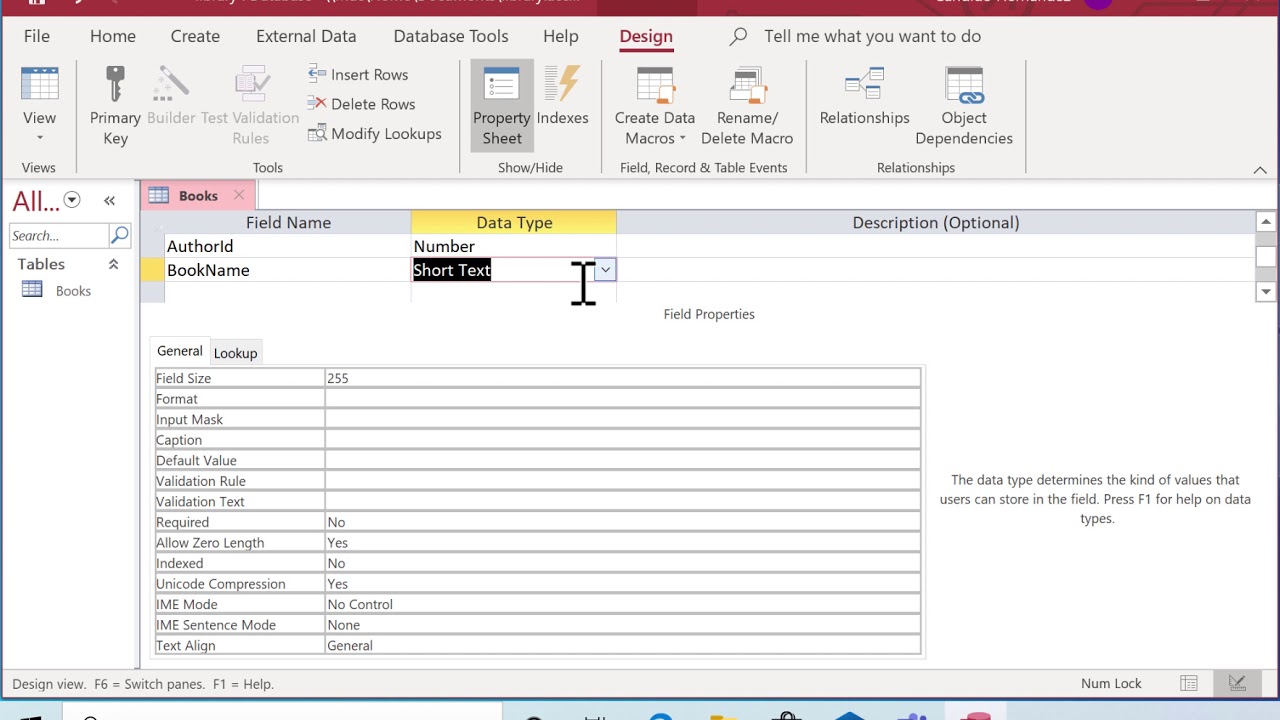 Microsoft Access Simple Book Library Database 1 4 Youtube