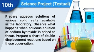 Prepare aqueous solutions of various solid salts available in the laboratory Observe what happens