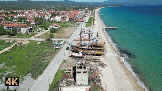 IERISSOS BEACH , CHALKIDIKI , GREECE 🇬🇷 DRONE FOOTAGE