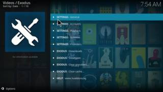 Speed up Exodus and Stop the Pair in Kodi v17.1
