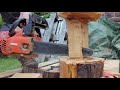 shroom chainsaw carving pilz schnitzen mit der motorsäge