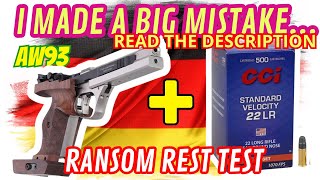 CCI Standard .22lr; I made a BIG mistake! Ransom Rest testing