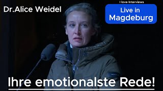 ALICE WEIDEL DEN TRÄNEN NAH😍BEI LIVE REDE IN MAGDEBURG!