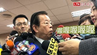 被問游錫堃要選新北 謝長廷「喔喔喔喔喔」轉身快閃