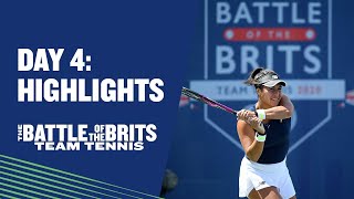 Battle of the Brits Team Tennis: Day 4 highlights