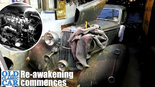 Pre-war car fettling, preparing the \