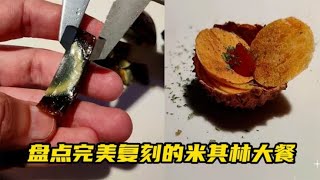 盘点被复刻的米其林大餐，主打一个分量少，吃不饱盘子中间放根草