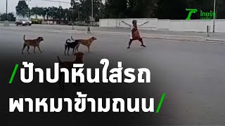 มอง 2 มุม อดีตครูปาหินใส่รถ พาหมาจรข้ามถนน | 17-03-64 | ข่าวเช้าหัวเขียว