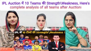 IPL Auction में 10 Teams की Strength\Weakness, Here's complete analysis of all teams after Auction!