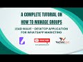 Lead Wave - How to Manage Groups