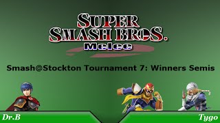 Smash@Stockton Melee Tournament 7 Winners Semis: Dr. B (Marth) Vs. Tygo (Sheik/Falcon)