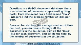 Database Homework Help