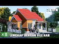 RUMAH MINIMALIS MODERN  ELEGAN COCOK DI PEDESAAN 7 x 10 M || TIGA KAMAR TIDUR || ADA FILE RAB