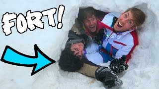 EPIC IGLOO FORT IN THE SNOW!