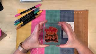 Split Panel Card PLUS Using Markers on Stamps