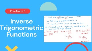 Inverse trigonometric functions (Edexcel IAL P3 3.5)