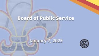 Board of Public Service - January 7, 2024