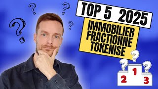 🏆LE TOP 5 2025 | Plateformes Immobilier Fractionné et Tokenisé 🏡🤑