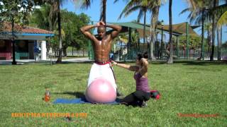 Swiss Ball Hip Adductor/Inner Thigh Squeeze Movement | Dre Baldwin