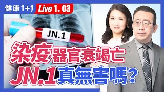 JN.1的新冠病毒變異株威脅著全球健康。一男子染疫後多重器官衰竭身亡，JN.1真的像看起來那樣無害嗎？還是背後隱藏著更大的風險？|（2024.01.03 ） 健康1+1 · 直播