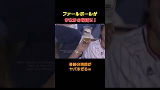 【プロ野球】ファールボールの奇跡！そこ入る！？　#shorts #プロ野球