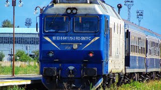 Ir 1623 and r 2565 with1179 locomotive in Sibiu station (2 trains)