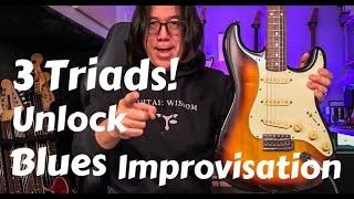 Blues Guitar Improvisation Secrets ✩ Only 3 Triads You Need To Know