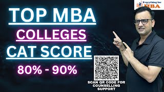 TOP MBA COLLEGES ACCEPTING 80-90%ILE IN CAT SCORE 2025 || TOP COLLEGES AT LOW CAT SCORES ✅ #cat #mba