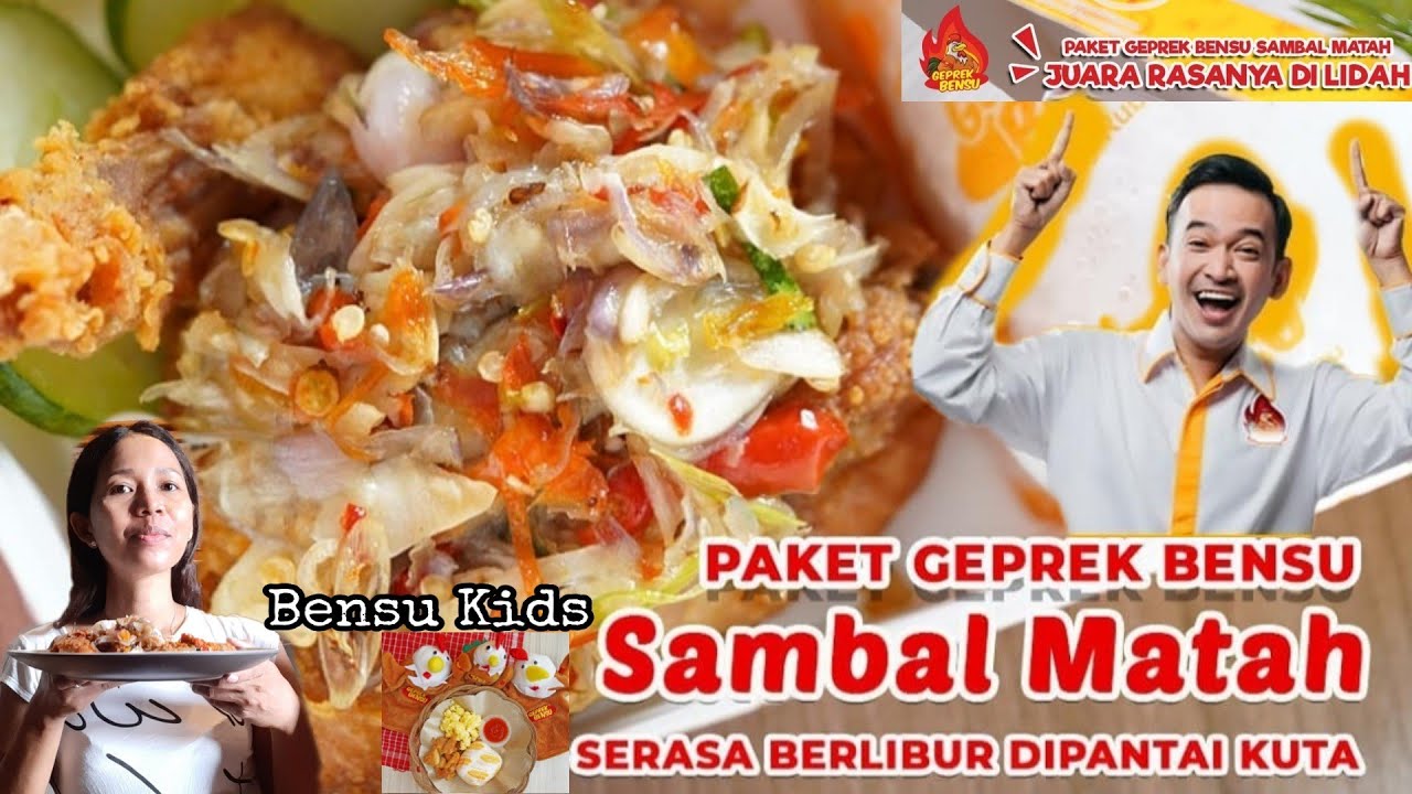 REVIEW GEPREK BENSU || AYAM GEPREK SAMBAL MATAH || MILIKNYA RUBEN ONSU ...