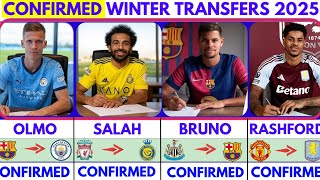 🚨THE LATEST CONFIRMED TRANSFER NEWS  TRANSFERS WINTER 2025| Salah✔️ Olmo✔️ Rashford✔️ B. Guimares✔️