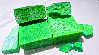 Green Dyed Citric Acid Gym Chalk | Crispy \u0026 Flaky Asmr Sounds