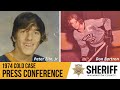 Sheriff’s Office Press Conference On 1974 Double Murder Cold Case