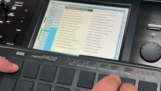 Korg NanoPAD2 connected to the Korg Kronos 2 DEMO sound play through